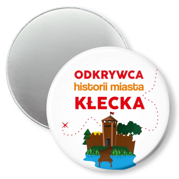 przypinka magnes Odkrywca historii miasta Kłecka