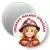 Przypinka magnes Odznaka Małego Strażaka dziewczynka strażak