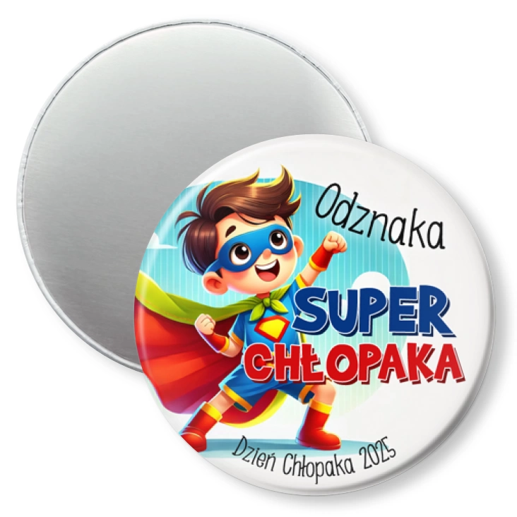 przypinka magnes Odznaka na Dzień Chłopaka superbohater