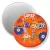 Przypinka magnes Odznaka Super Tancerza na pomarańczowym tle