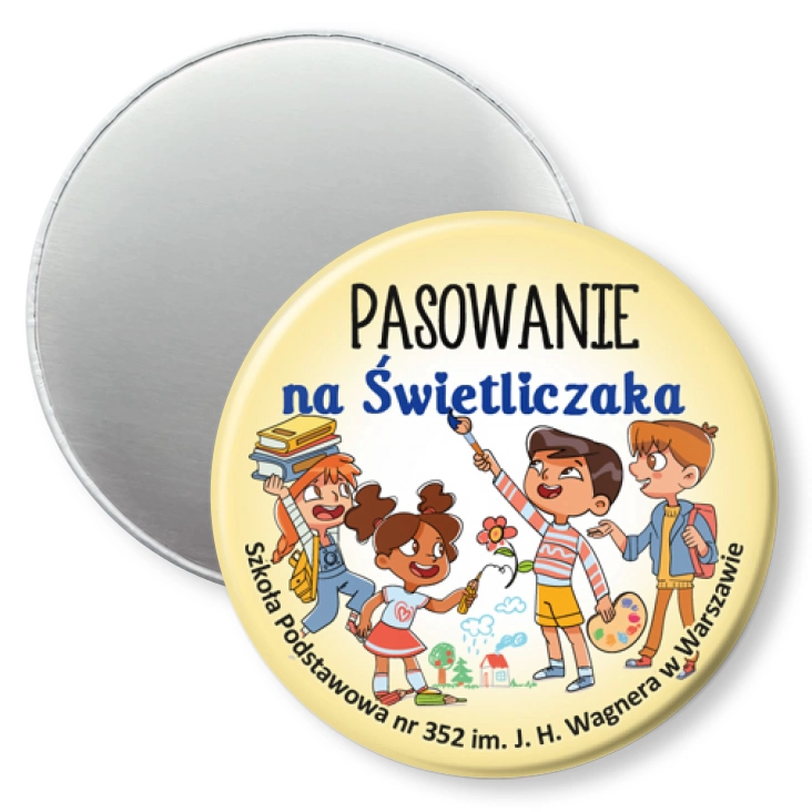 przypinka magnes Pasowanie na Świetliczaka SP 352 w Warszawie