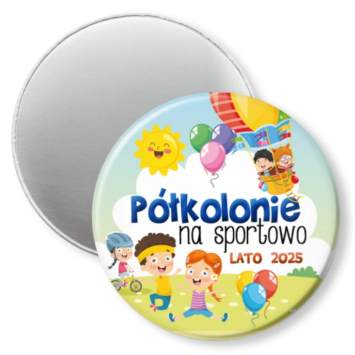 przypinka magnes Półkolonie na sportowo