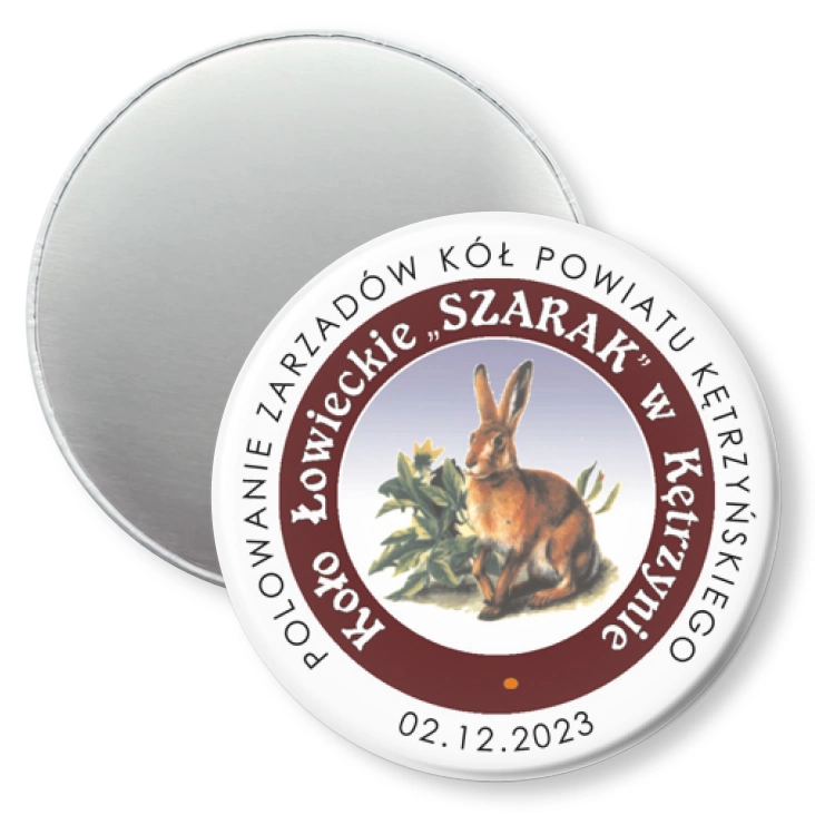 przypinka magnes Polowanie zarządów kół Koło Łowieckie Szarak w Kętrzynie