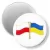Przypinka magnes Polska-Ukraina flagi