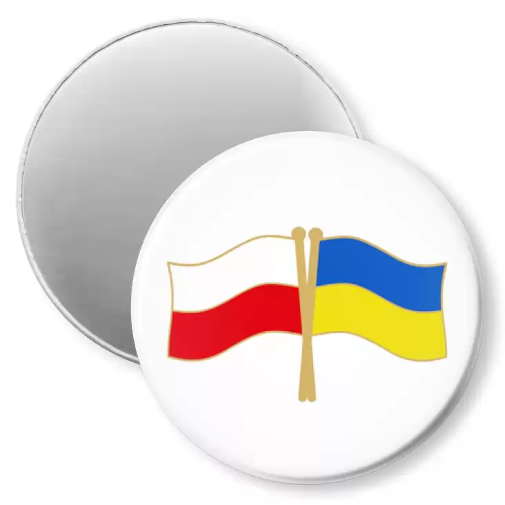 przypinka magnes Polska-Ukraina flagi