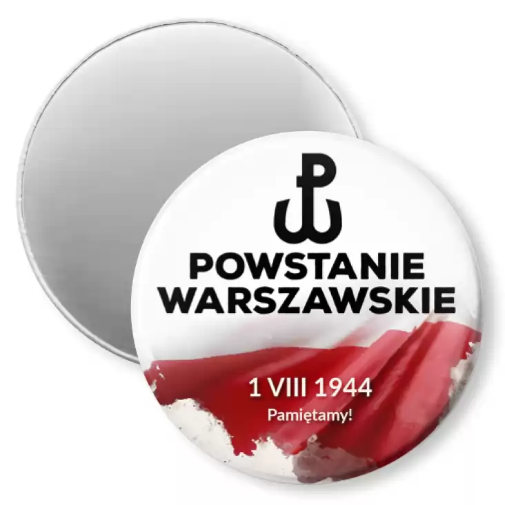 przypinka magnes Powstanie Warszawskie flaga Polski