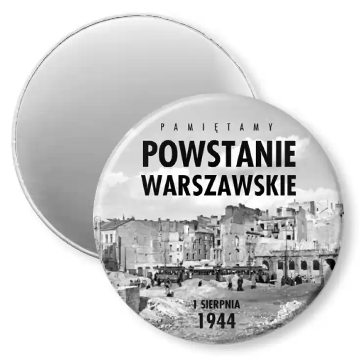 przypinka magnes Powstanie Warszawskie stare zdjęcie