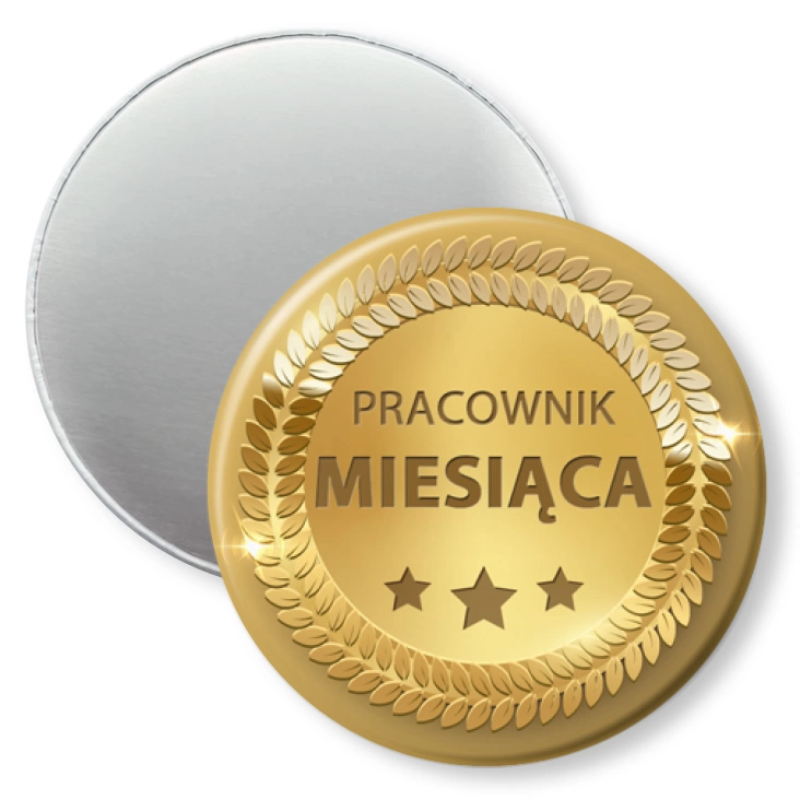 przypinka magnes Pracownik miesiąca złoty medal