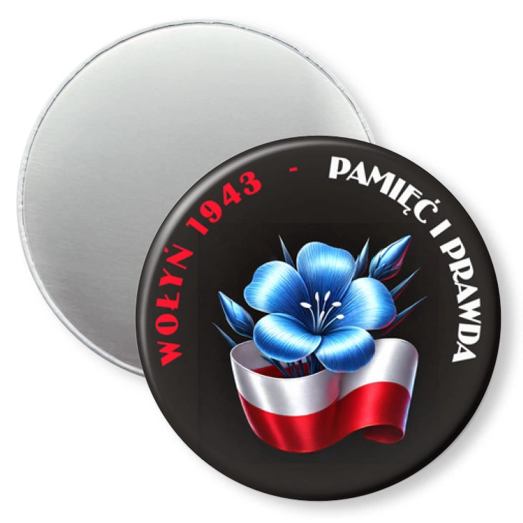 przypinka magnes Prawda i pamięć Wołyń