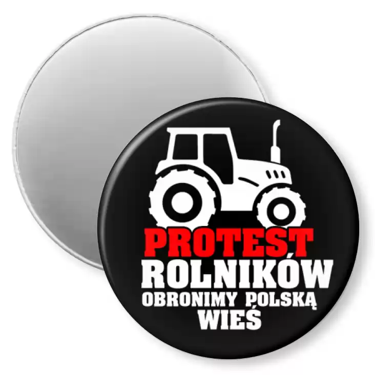 przypinka magnes Protest rolników Obronimy polską wieś