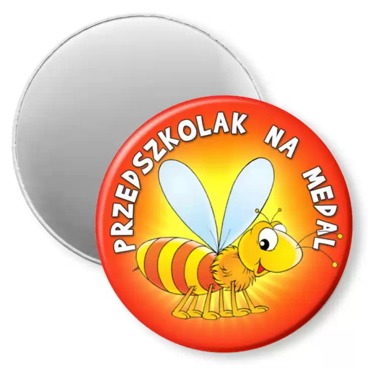 przypinka magnes Przedszkolak na medal grupa pszczółki