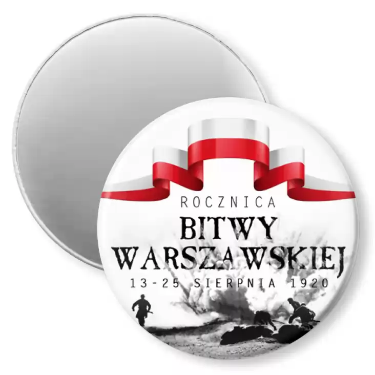 przypinka magnes Rocznica Bitwy Warszawskiej wstęga biało-czerwona