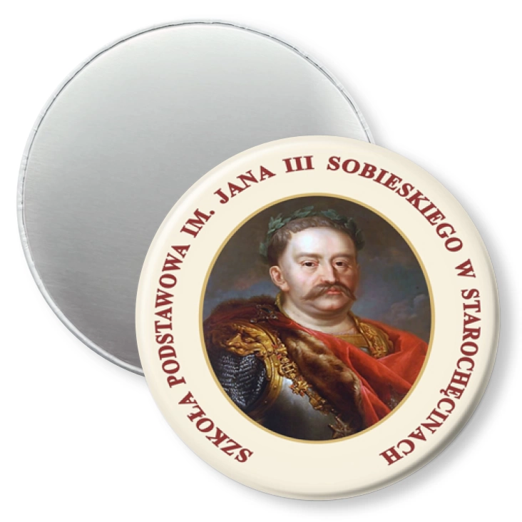 przypinka magnes SP im. Jana III Sobieskiego w Starochęciny