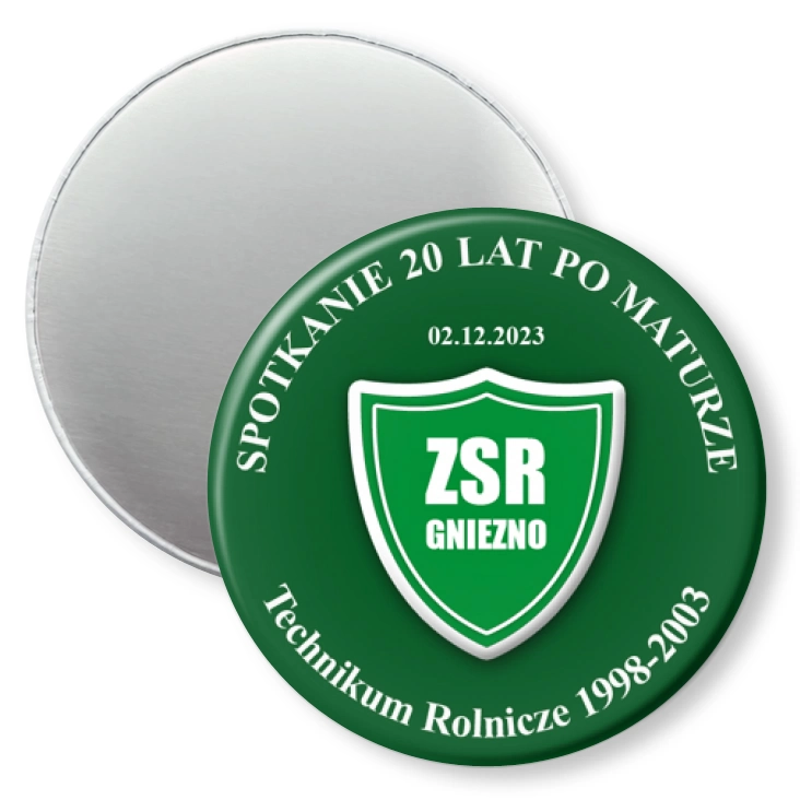 przypinka magnes Spotkanie 20 lat po maturze ZSR Gniezno