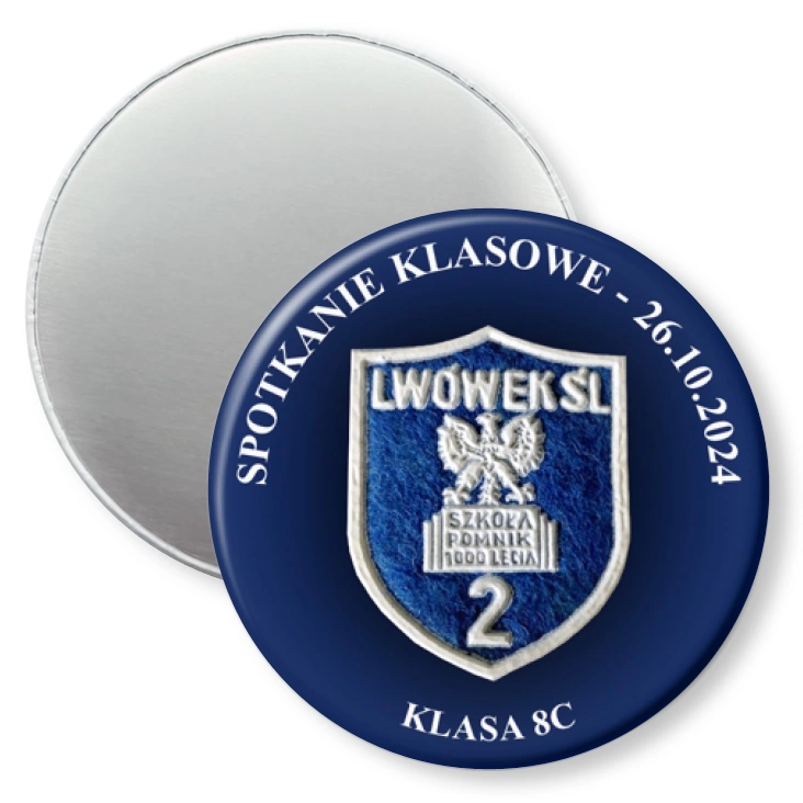 przypinka magnes Spotkanie klasowe 8c Lwówek Śląski