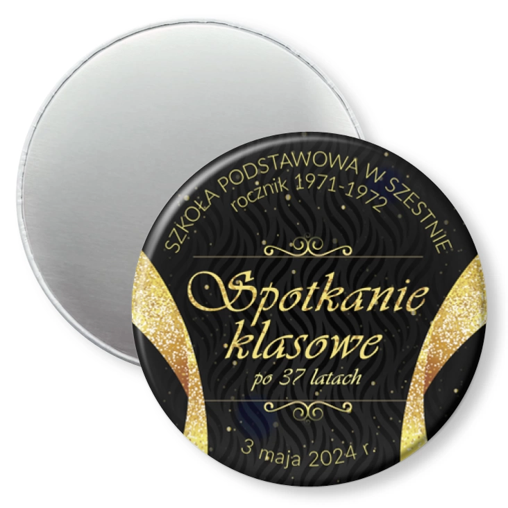 przypinka magnes Spotkanie klasowe po 37 latach SP w Szestnie