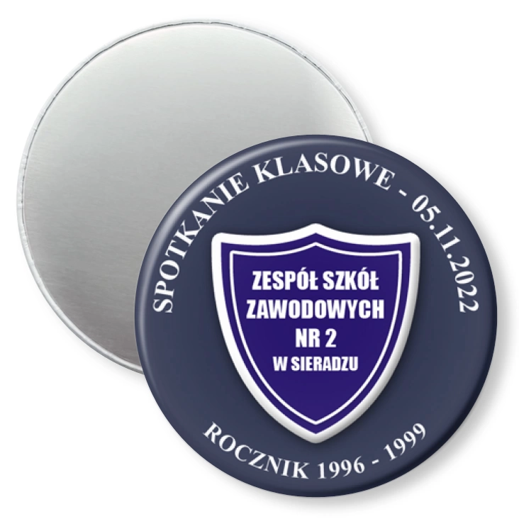 przypinka magnes Spotkanie Klasowe SZS nr 2 w Sieradzu