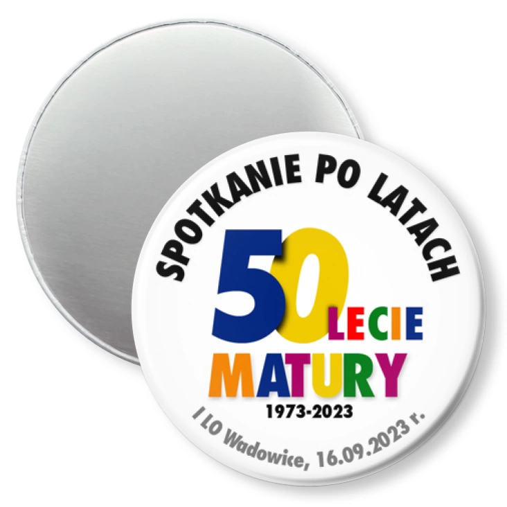 przypinka magnes Spotkanie po latach 50-lecie matury