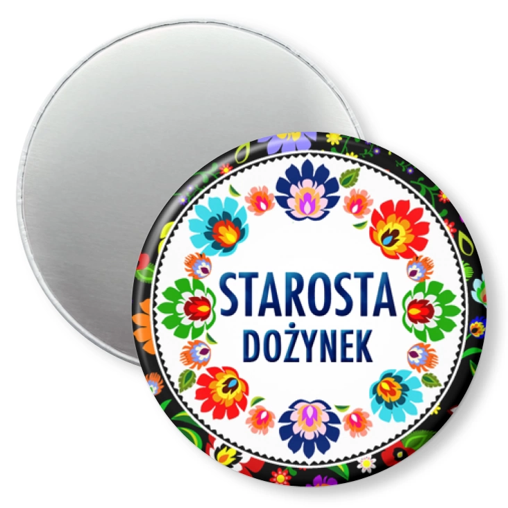 przypinka magnes Starosta dożynek folk