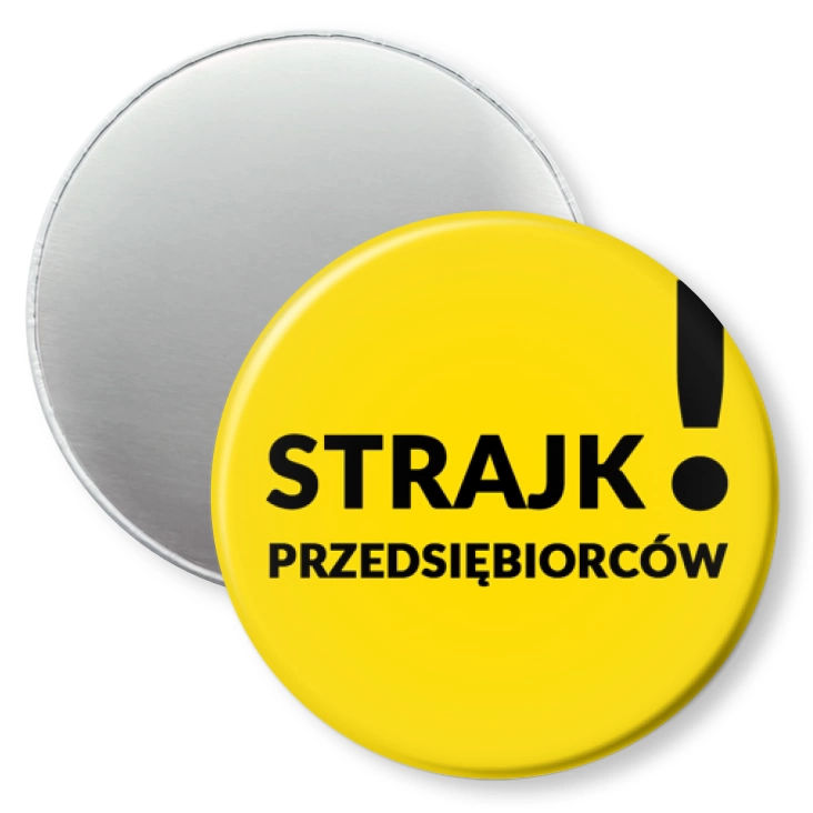 przypinka magnes Strajk przedsiębiorców