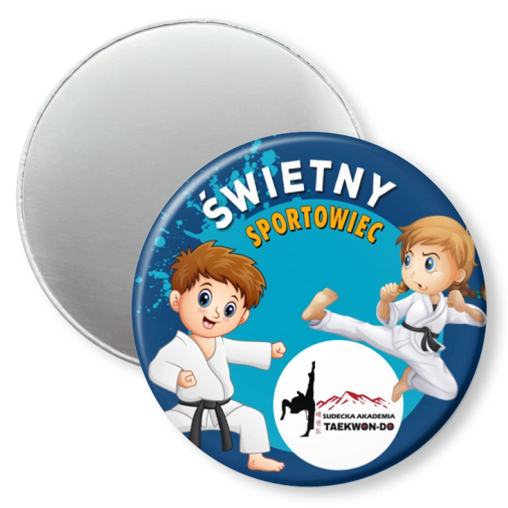przypinka magnes Studencka Akademia Taekwondo