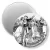 Przypinka magnes Studniówka biała w stylu romantycznym
