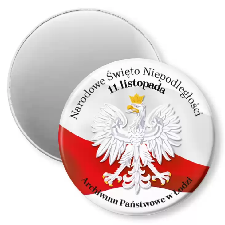 przypinka magnes Święto Niepodległości Archiwum Państwowe w Łodzi