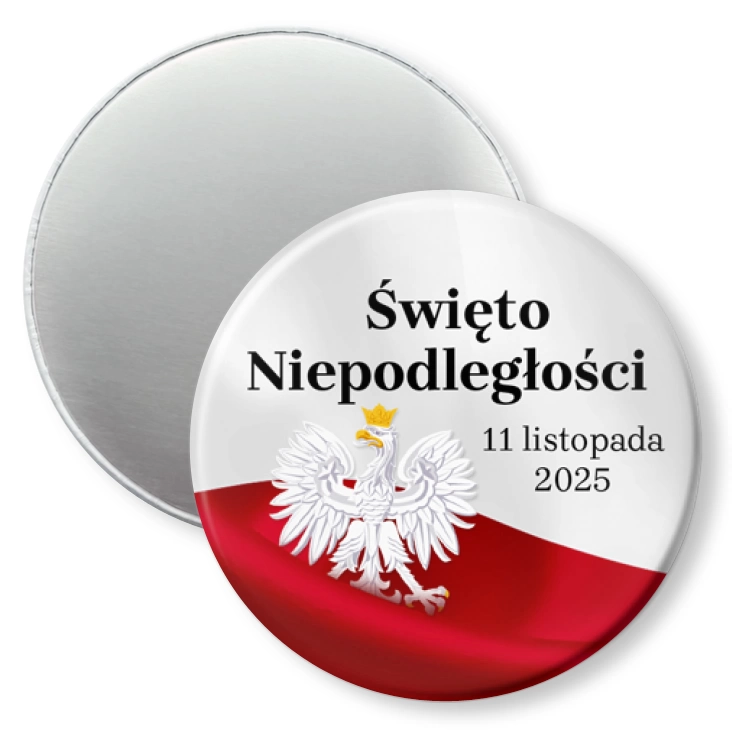 przypinka magnes Święto Niepodległości orzeł i flaga