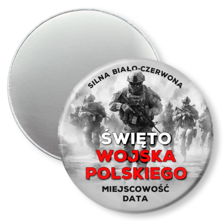 przypinka magnes Święto Wojska Polskiego Silna Biało-Czerwona