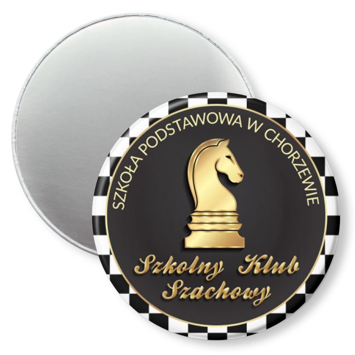 przypinka magnes Szkolny Klub Szachowy SP w Chorzewie