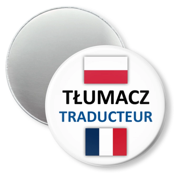 przypinka magnes Tłumacz polski francuski