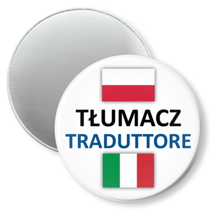 przypinka magnes Tłumacz polski włoski