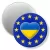Przypinka magnes Ukraina w gwiazdkach Unii Europejskiej