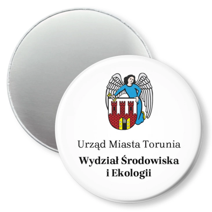 przypinka magnes Urząd Miasta Toruń Wydział Środowiska i Ekologii