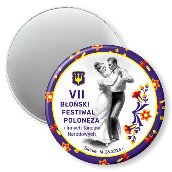 przypinka magnes VII Błoński Festiwal Poloneza i Innych Tańców Narodowych