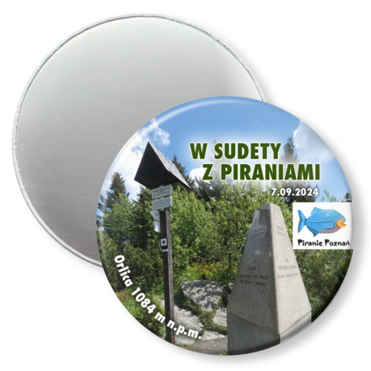 przypinka magnes W sudety z piraniami