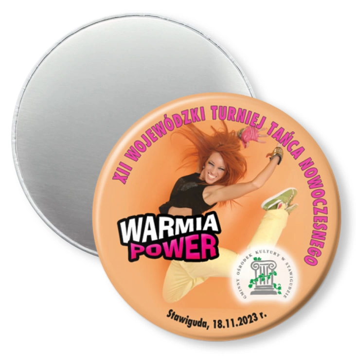 przypinka magnes Warmia Power 2023