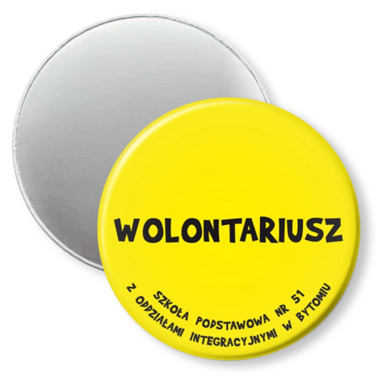 przypinka magnes Wolontariusz SP nr 51 w Bytomiu