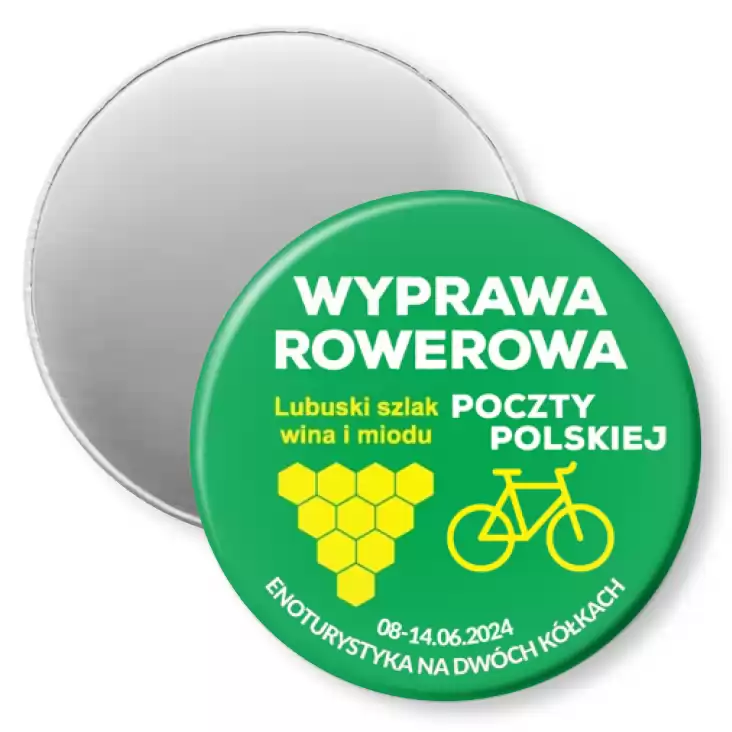 przypinka magnes Wyprawa rowerowa Poczty Polskiej 2024