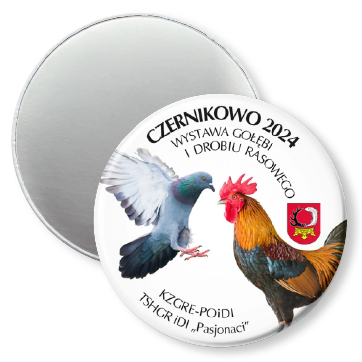 przypinka magnes Wystawa gołębi i drobiu rasowego Czernikowo 2024