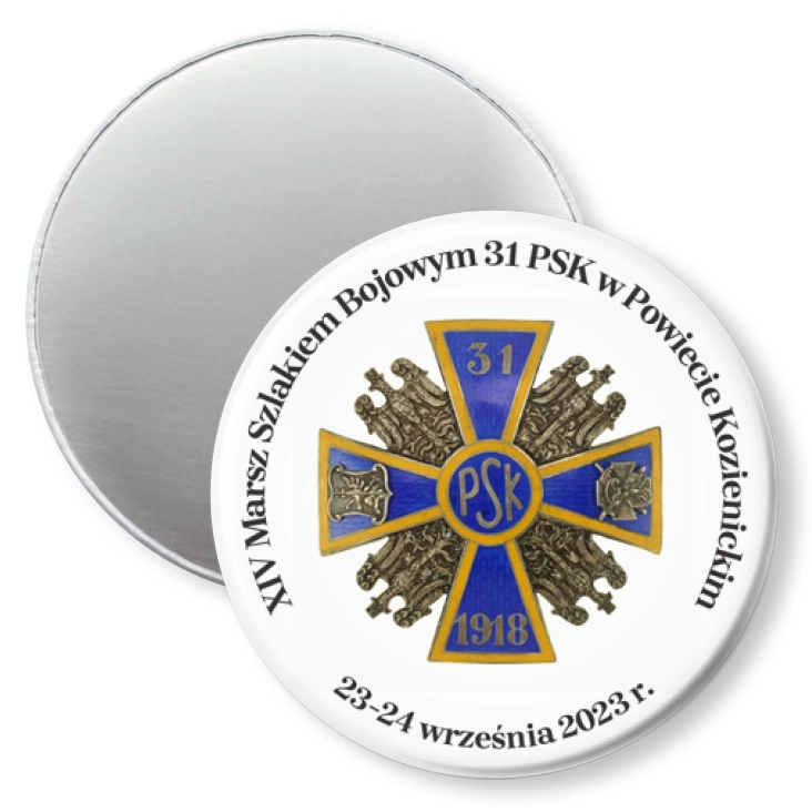 przypinka magnes XIV Marsz Szlakiem Bojowym 31 PSK w Powiecie Kozienickim