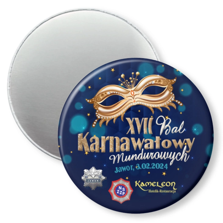 przypinka magnes XVII Bal Karnawałowy Mundurowych