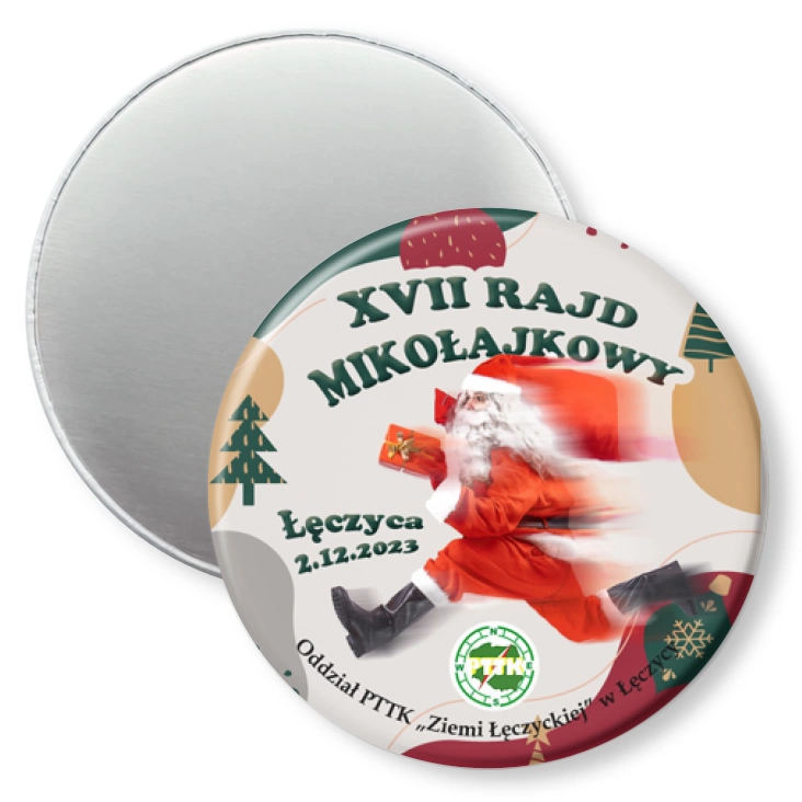 przypinka magnes XVII Rajd Mikołajkowy PTTK Łęczyca