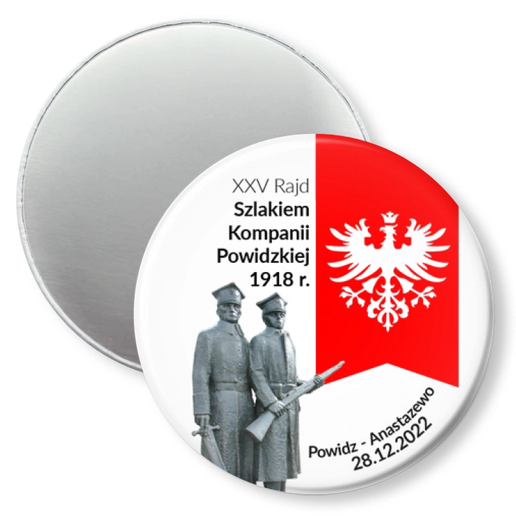 przypinka magnes XXV Rajd Szlakiem Kompanii Powidzkiej