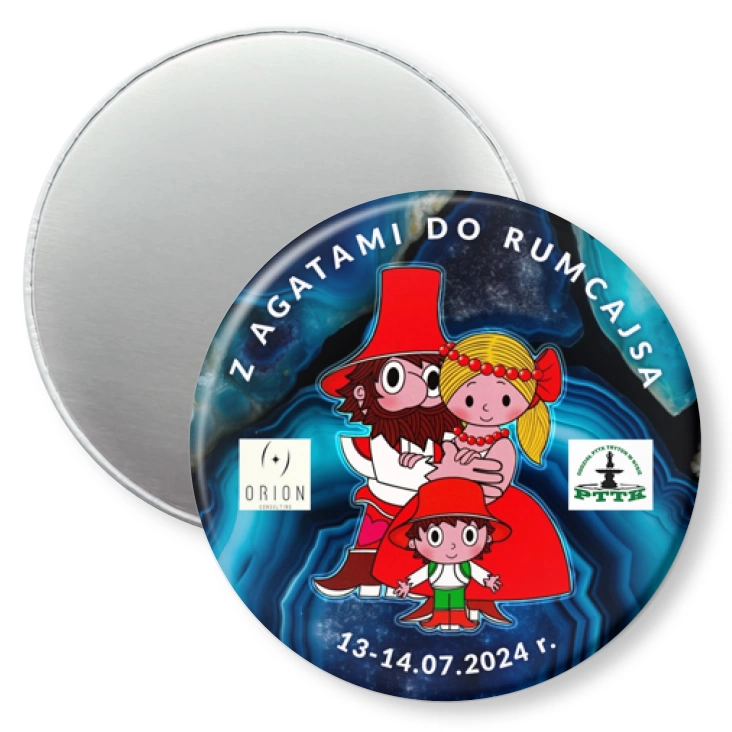 przypinka magnes Z Agatami do Rumcajsa