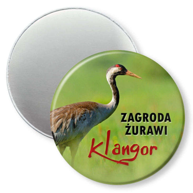 przypinka magnes Zagroda Żurawi Klangor