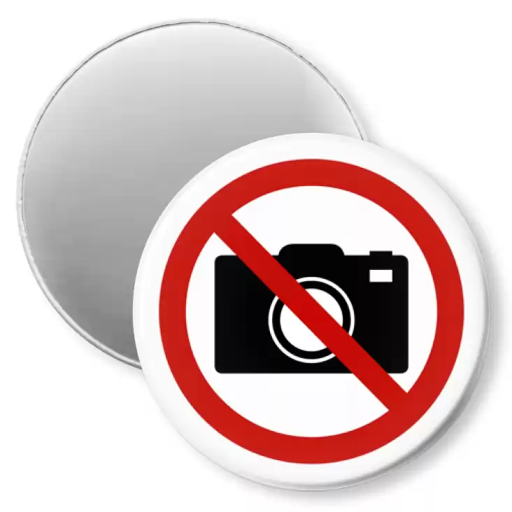przypinka magnes Zakaz fotografowania
