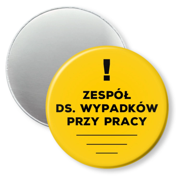 przypinka magnes Zespół ds. wypadków przy pracy