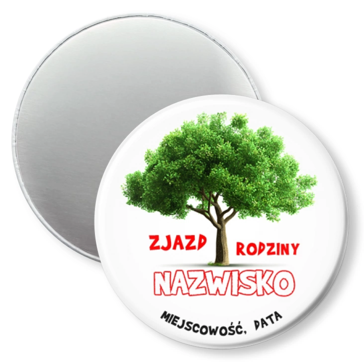 przypinka magnes Zjazd rodziny Drzewo