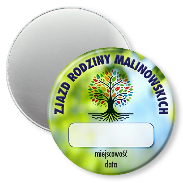 przypinka magnes Zjazd rodziny identyfikator